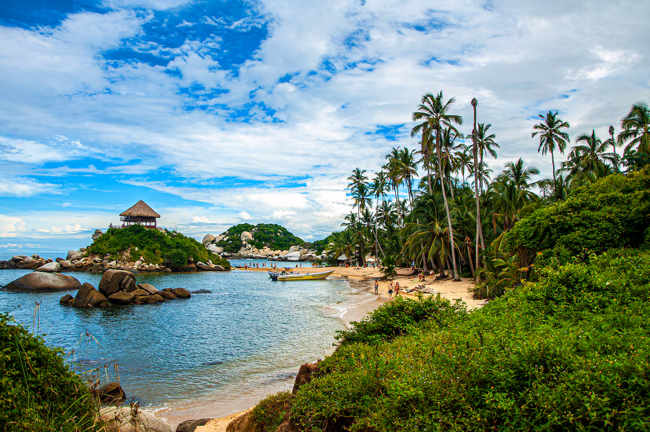 Vista panorámica del Parque Nacional Natural Tayrona, Colombia